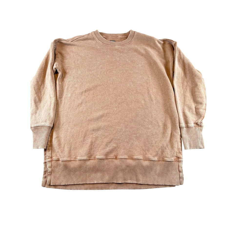 Aerie Womens Desert Wash Oversized Crewneck Sweatshirt Peach Small 1338